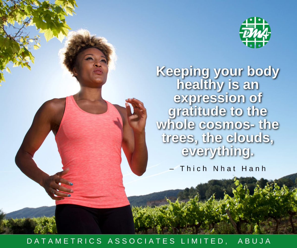 Keeping your body healthy is an expression of gratitude to the whole cosmos- the trees, the clouds, everything.”
#healthyliving #healthymonday #healthyweek
#ResearchConsulting
#Datametrics #research #evaluation #datamanagement #training
#researchfordevelopment
#researchworkshere
