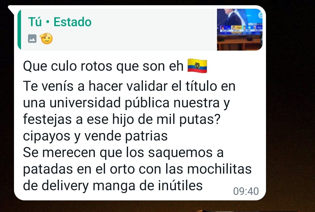gabomoreno's tweet photo. Muéstrame a un resentido social sin decirme que es resentido.. llamarlo IDIOTA será un cumplido a semejante animal con dni https://t.co/KMP1eZV89y