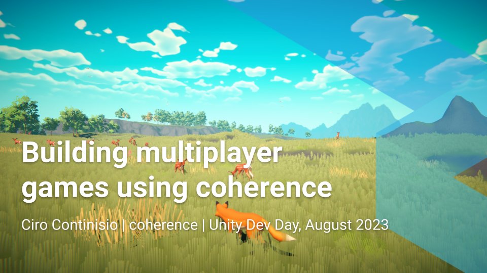 Will be at the Unity Dev Day in Copenhagen in 3 days with a presentation about multiplayer games with <a href="/coherenceio/">coherence</a>, and of course I'm still preparing it! 🙃