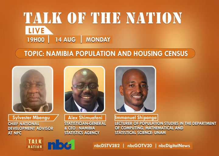 NBCNamibia's tweet photo. Join us tonight on Talk of the Nation
Time: 19:00
Topic: Namibia Population and Housing Census
#NSA_Namibia #NamStatistics #Namibia #NamCensus2023 #PlayYourPartBeCounted https://t.co/DcMz0AjoCy