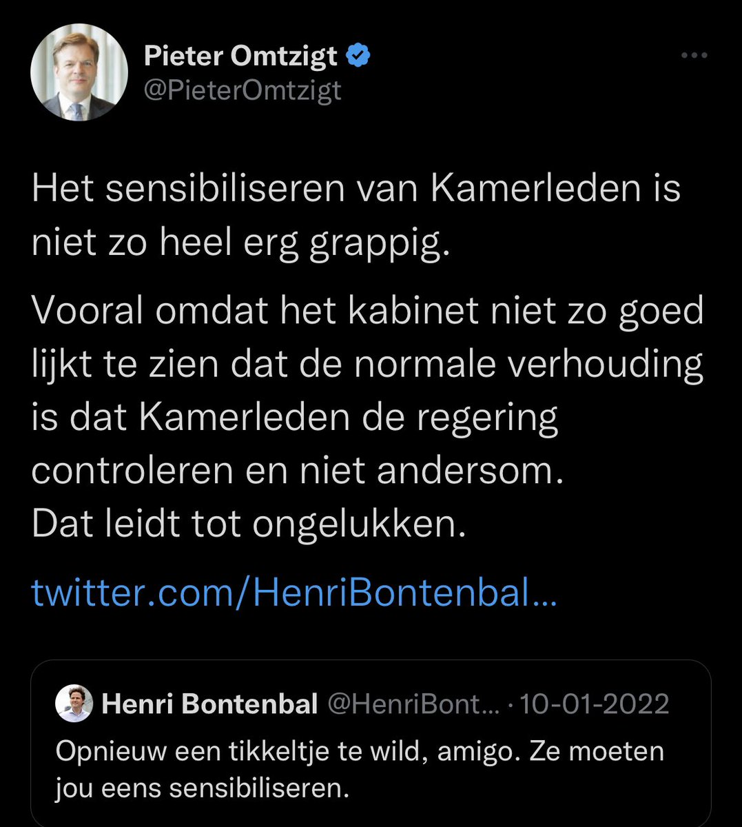 bobdijkgraaf's tweet photo. ‘Een fatsoenlijk land’ en ‘omzien naar elkaar’, dat is waar Henri Bontenbal voor staat.

Dezelfde Henri Bontenbal die de plek van Omtzigt tijdelijk innam en toen veel lol had om het leed van zijn collega. Mensenkennis, meer heb je niet nodig om charlatans te doorzien https://t.co/xJU0Hmw62V