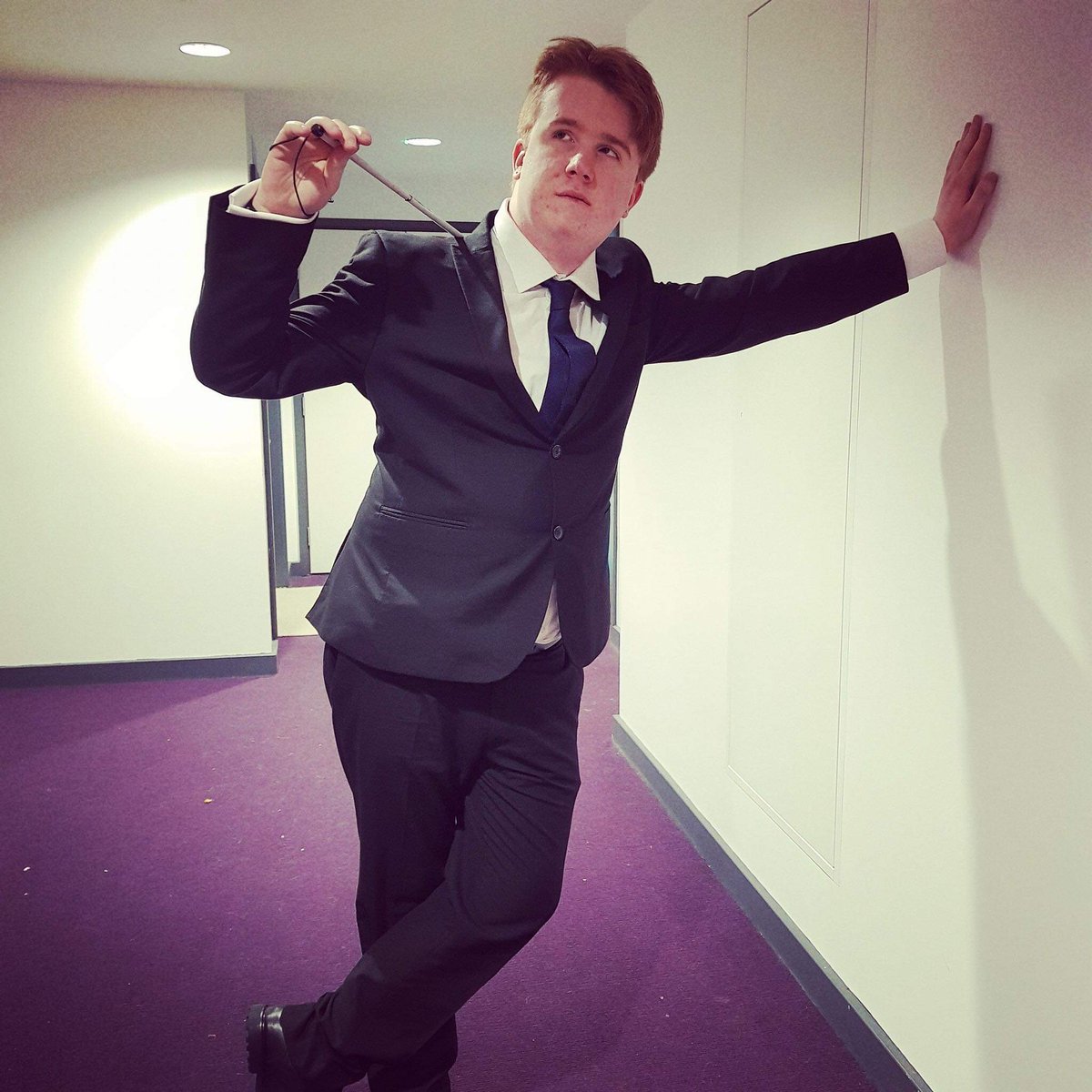 GeorgeKingActor's tweet photo. So #hydrocephalus + temperamental weather = self care day

Still keeping motivated.  
Throwback to @immortalis_somnum in 2019. 

 Love an opportunity to suit up. 

#actorslife #actor #unidays #university #studentfilm #mondayfeels #selflove #selfcare #visuallyimpaired https://t.co/QxlHRVz1Dt