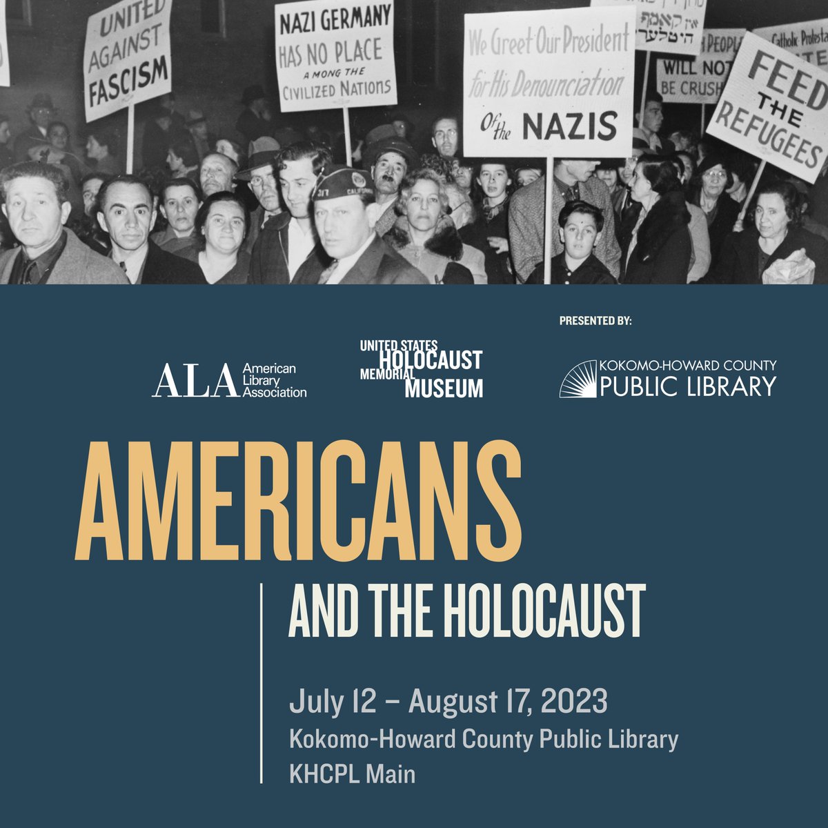 This is the last week of the Americans and the Holocaust exhibit at KHCPL. Visit us now through Thursday to explore this exhibit before it's gone. 

Learn more on our website: aath.khcpl.org/index.php