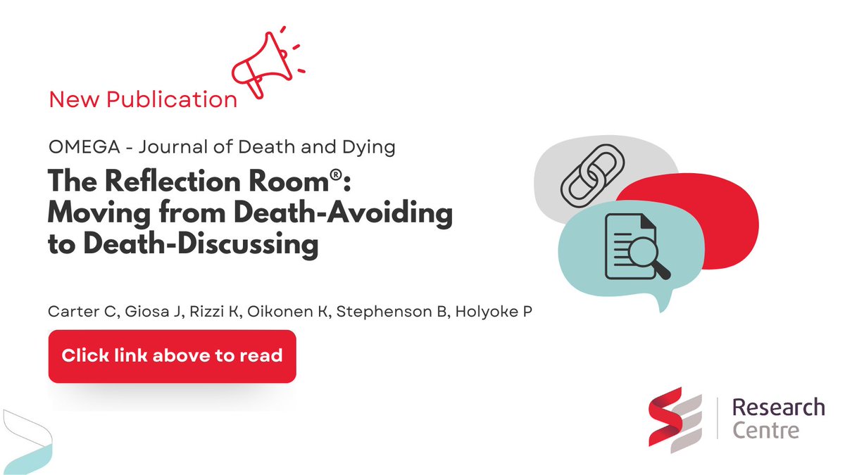 SEHCResearch's tweet photo. 🚨NEW publication!🚨
#ReflectionRoom is a participatory arts-based #storytelling initiative that: 
1⃣creates opportunities to disclose emotions &amp; thoughts💭
2⃣promotes discussing dying &amp; death
3⃣supports advance care planning conversations

Full article🔍: https://t.co/avPpQC2lUH https://t.co/Bemyli5Urt