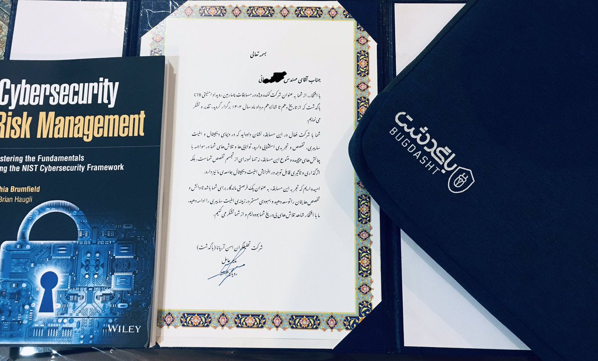 me_n4me's tweet photo. تشکر از دوستان @bugdasht در برگزاری CTB که به من هم لطف دارند.
#bugdasht
@RoyaDehbasteh https://t.co/EXgHgbEk32