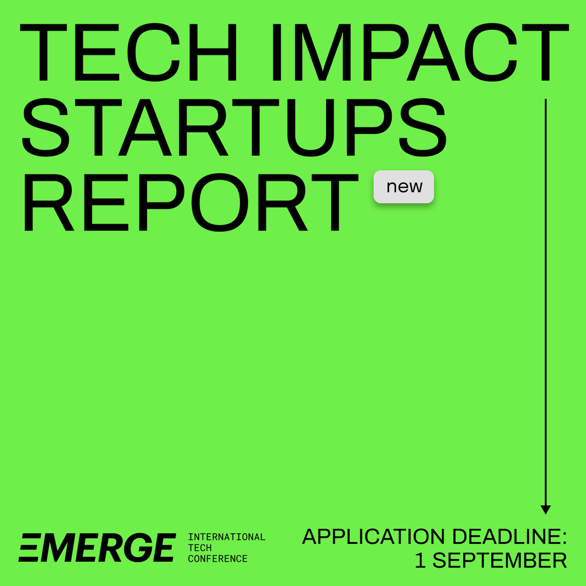 Introducing the EMERGE Tech Impact Startups Report, a list featuring technological Impact startups with global vision that are originally from the New East (CEE, the Balkans, Turkiye, MENA &amp; Central Asia). Fill out the form and learn more about the report: bit.ly/447INJ5