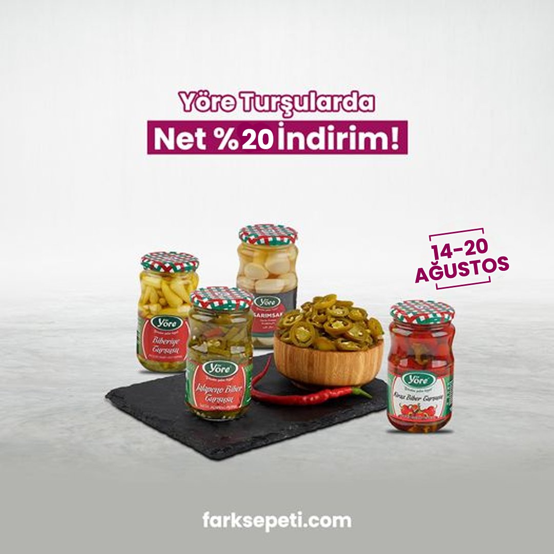 🥒Yöre turşularında %20 indirim
📲Hemen sipariş vermek için farksepeti.com a tıklayabilirsiniz
#turşu #yöreturşu #market #süpermarket #indirim