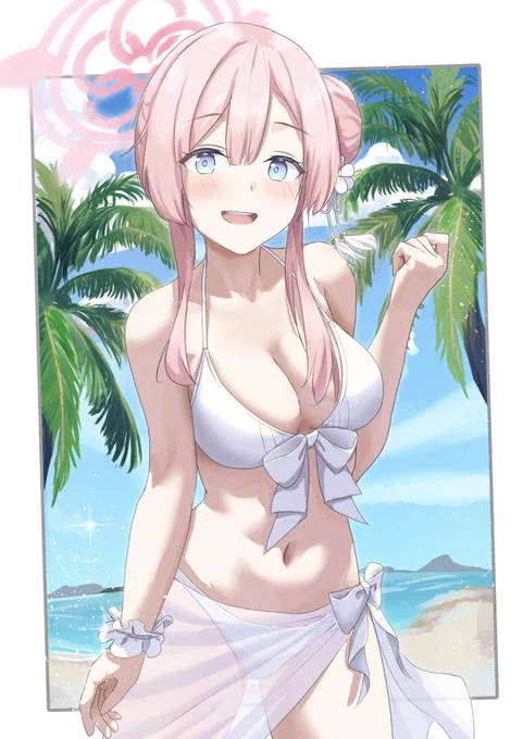 水着ミモリの破壊力よ......#ブルーアーカイブ 