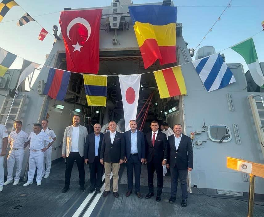 romanyatiad's tweet photo. Dernek Başkanımız Ufuk Tandoğan, TCG Kınalıada (F-514) Korveti’nin Köstence limanını ziyareti vesilesi ile düzenlenen resepsiyona katıldı. https://t.co/3Isx2DcpYn