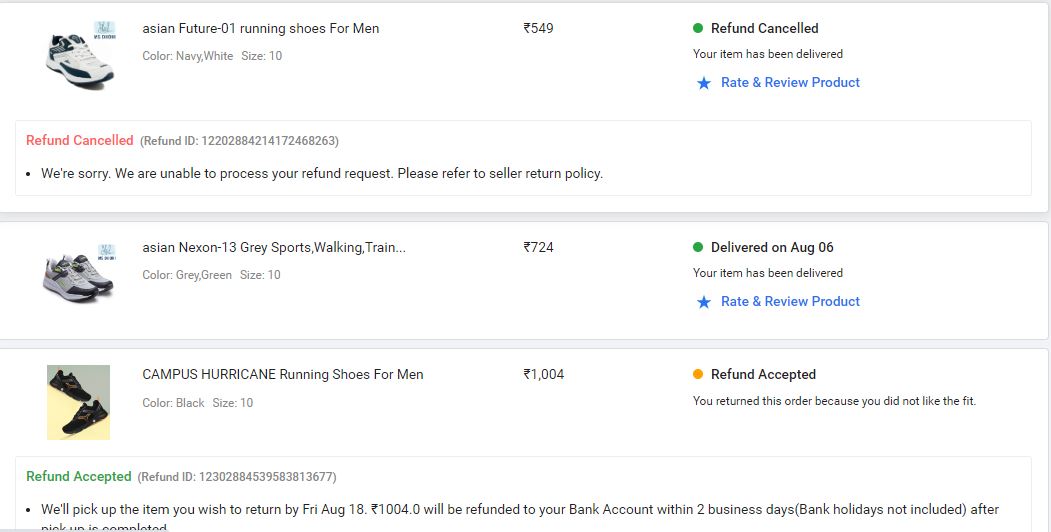 ykc_jec's tweet photo. @Flipkart @flipkartsupport @flipkart_tech Shoe was picked-up and later refund cancelled. Another pick-up was denied. Fund awaited. https://t.co/ju5xh10OGa