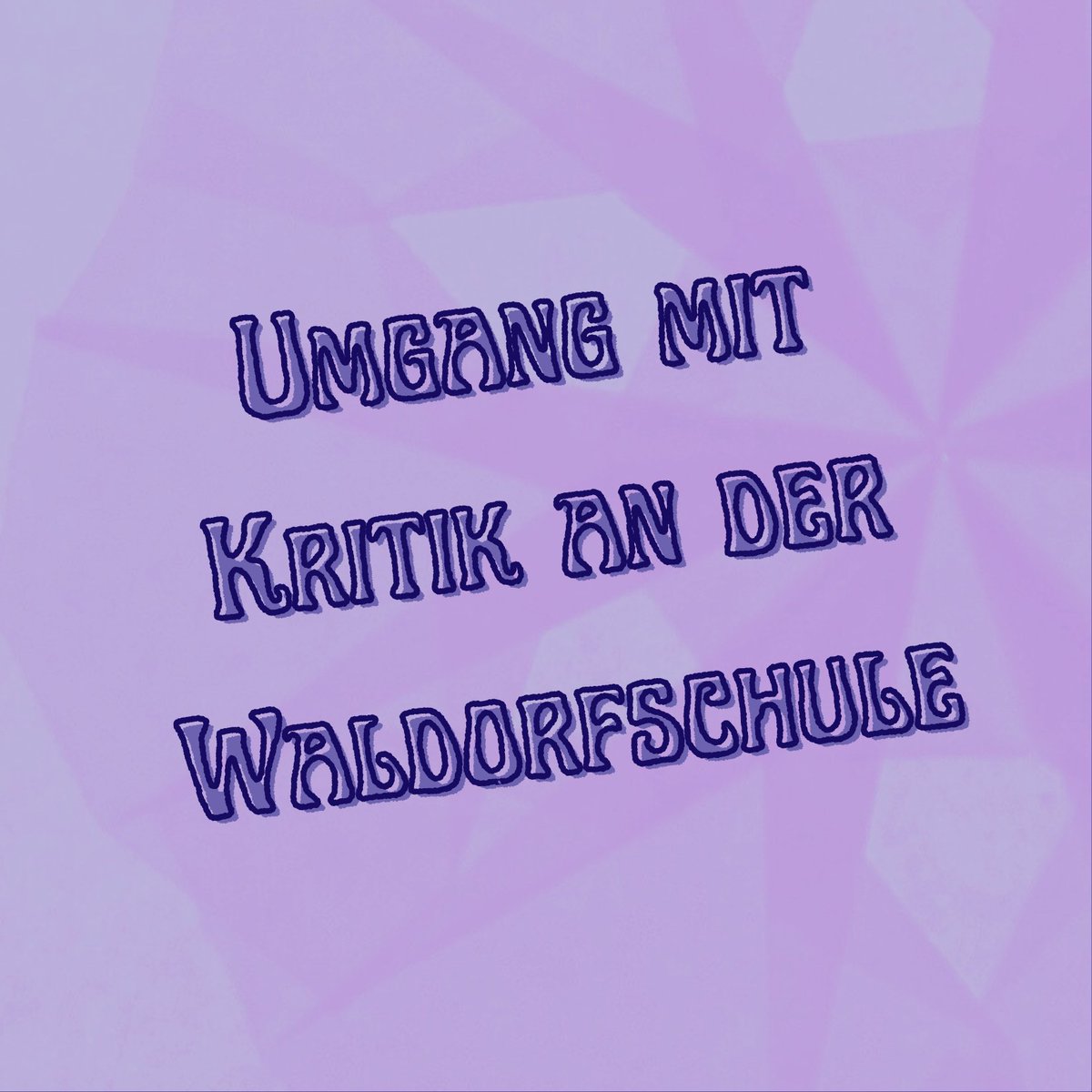 Die #ExWaldi Bewegung gibt es jetzt seit über einem Jahr und wir haben uns vernetzt, Projekte gestartet, einen Podcast begonnen und jede Menge Kritik an der Waldorfschule geübt.
Aber wie gehen Anthroposophen (und ehemalige Waldorfschüler*innen) mit Kritik um?
Thread 🧵