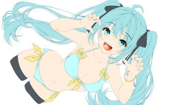 おっぱい大きくなった水着初音ミクさん、小さくできんかったんやぁ・・・
#初音ミク 