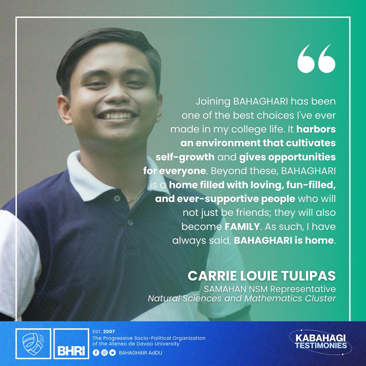 addu_bahaghari's tweet photo. 𝐄𝐱𝐜𝐞𝐥𝐥𝐞𝐧𝐜𝐞 𝐭𝐡𝐫𝐨𝐮𝐠𝐡 𝐭𝐡𝐞 𝐚𝐫𝐭 𝐨𝐟 𝐯𝐞𝐫𝐬𝐚𝐭𝐢𝐥𝐢𝐭𝐲 🌅 

Under the abode of shared values and vision, leaders from different clusters has come together to narrate their profound thread of overcoming  barriers in their journey in BAHAGHARI 🌈💙

#BHRI2023 https://t.co/mZiYZyxYUB