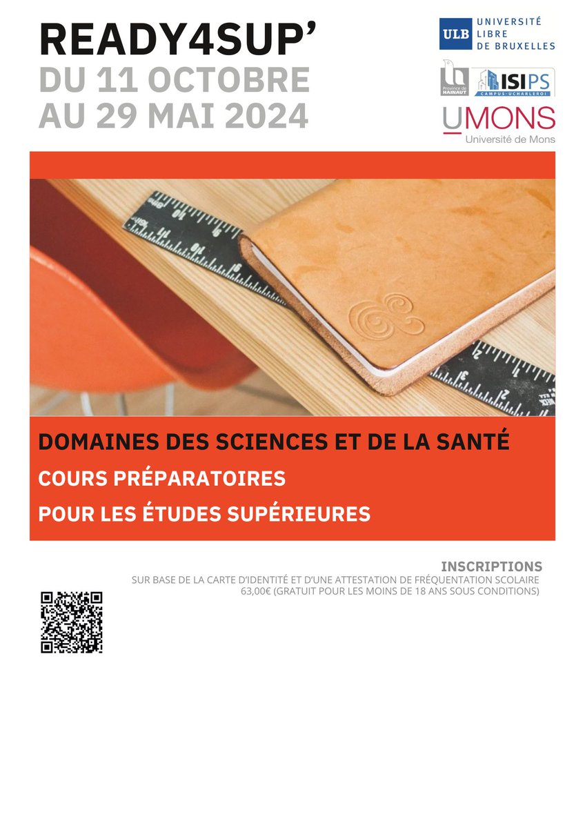 CampusUCharleroi (@charleroi_u) on Twitter photo 📖Tu désires suivre des cours préparatoires pour tes études supérieures en mathématiques, physique, chimie et biologie à Charleroi ? C'est possible sur le CampusUCharleroi à partir d'octobre 🤓
Toutes les infos ici 👉 cutt.ly/MwaFO2ia
<a href="/ULBruxelles/">Université libre de Bruxelles</a> @umons <a href="/provincehainaut/">Province de Hainaut</a> 📖Tu désires suivre des cours préparatoires pour tes études supérieures en mathématiques, physique, chimie et biologie à Charleroi ? C'est possible sur le CampusUCharleroi à partir d'octobre 🤓
Toutes les infos ici 👉 cutt.ly/MwaFO2ia
<a href="/ULBruxelles/">Université libre de Bruxelles</a> @umons <a href="/provincehainaut/">Province de Hainaut</a>