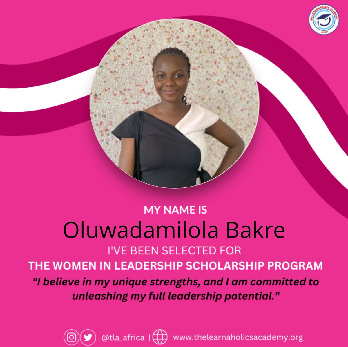thespecialDami's tweet photo. Thank you, @tla_africa for the opportunity!
#tlawomeninleadership
#tlaafrica https://t.co/UFba1DVdO8