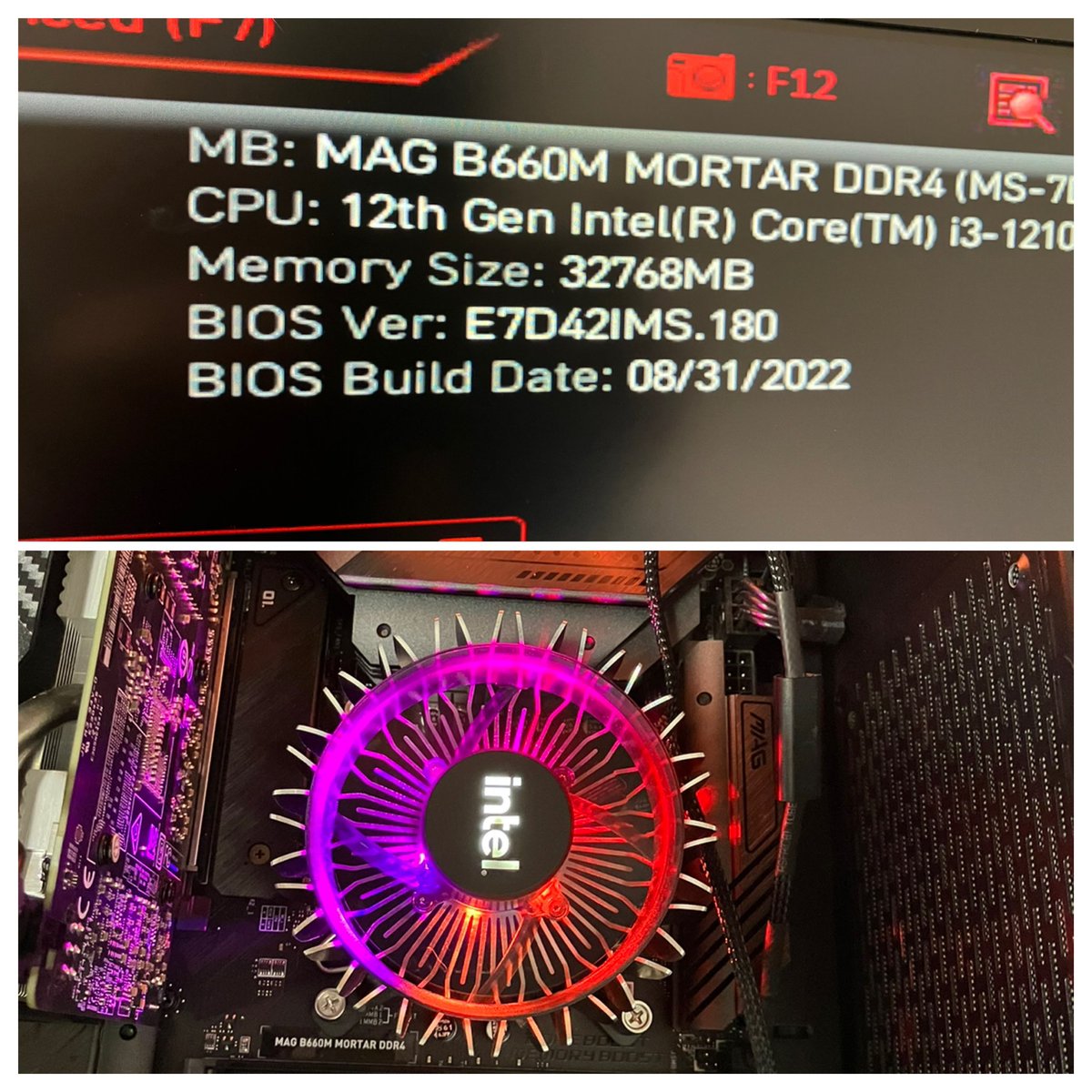 komisoko's tweet photo. BIOS が古いのかな
ARC750が認識しない😅
とりあえず最新BIOSでも入れるか。
#B660M Mortar
#intel acr A750 https://t.co/gQV2ZoZdkc