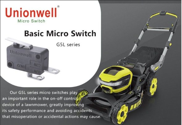 The Unionwell G5L micro switch is a high-quality and reliable component that can be used in a wide range of applications, including lawn mowers.