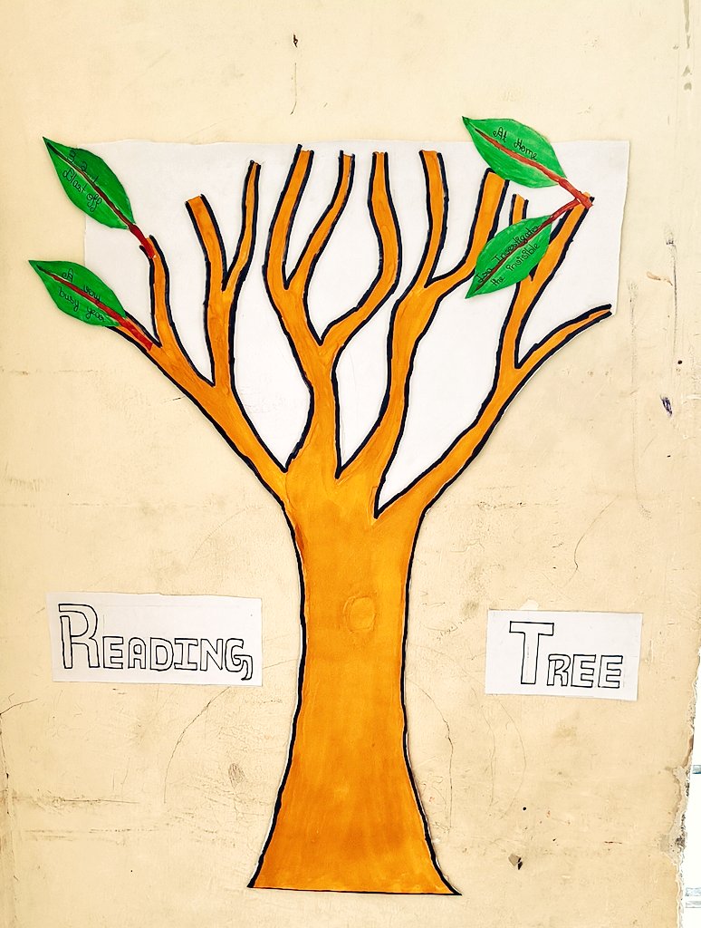 nirvanareads's tweet photo. We planted a Reading Tree in our 7th standard classroom. As the entire class of 50 students completes one Pratham book, one leaf will be added to the tree.They have completed 4 books. Let's see how big the tree grows at the end of the year.
@Captain_Mani72 @kreisemahithi https://t.co/QBBDVNe7bo