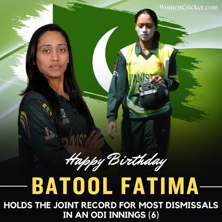 WomenCricketHQ's tweet photo. Happy Birthday Batool Fatima 🎉🎉
#women #cricket #BatoolFatima #pakistancricket #bday #CricketTwitter #WomenCricket https://t.co/lwXjAu9BBI