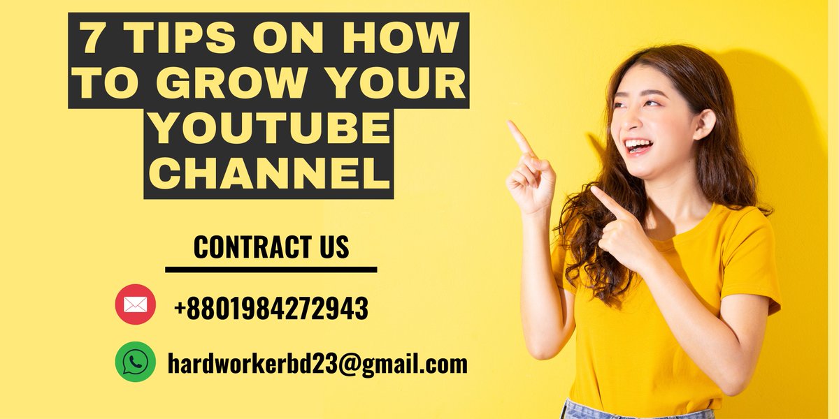 hardworkerbd's tweet image. "🚀 Elevate Your YouTube Game! 📹 Discover 7 Proven Tips to Skyrocket Your Channel's Growth: Engaging Content 🎬, Killer Thumbnails 👀, Consistent Schedule 🗓️ &amp;amp; More! 🌟 Unleash your creativity and conquer the YouTube universe. 🌐 #YouTubeGrowth #ContentCreators #ChannelSuccess"