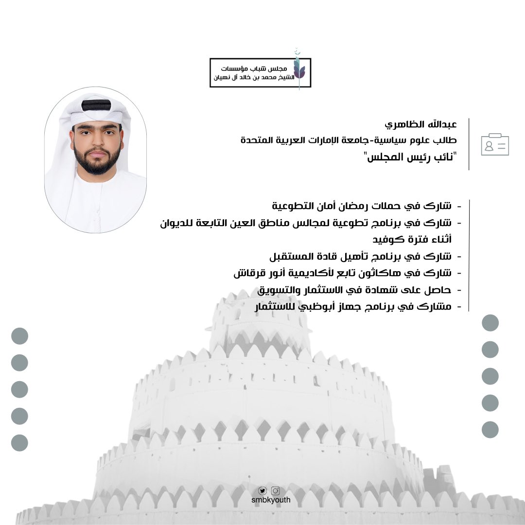 الإعلان عن تشكيل مجلس شباب مؤسسات الشيخ محمد بن خالد آل نهيان في دورته الاولى 2023 
.
#المؤسسة_الاتحادية_للشباب
#وزارة_الثقافة_والشباب