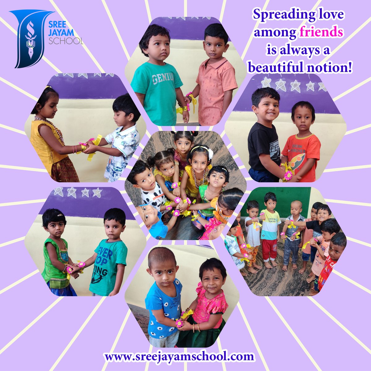 sreejayamschool's tweet image. Friendship Day Activity 
.      
Contact us: 9486274144 | 9487021111                                                     
Facebook: facebook.com/sreejayamschool                                 
Instagram:instagram.com/sreejayamschool…                        #school #ICSEschool