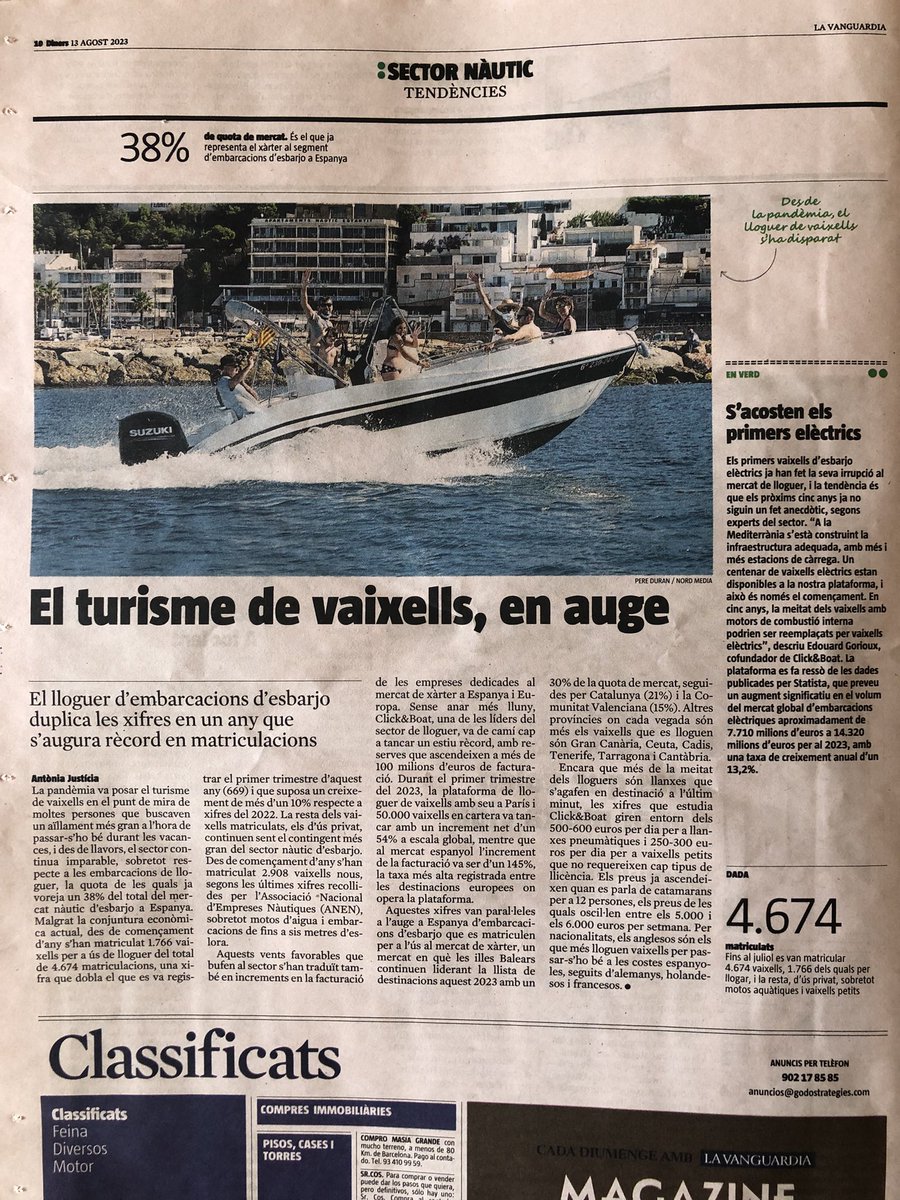 AmicsdLEstartit's tweet photo. Aquesta tendència de mercat genera impactes gravíssims sobre el litoral, especialment en àrees mereixedores de protecció màxima com les #IllesMedes dins del @pnmmbt @parcscat 

En benefici de tothom, incloent empresaris i usuaris, calen limitacions, regulacions i controls❗️ https://t.co/g2RU3ro4oj