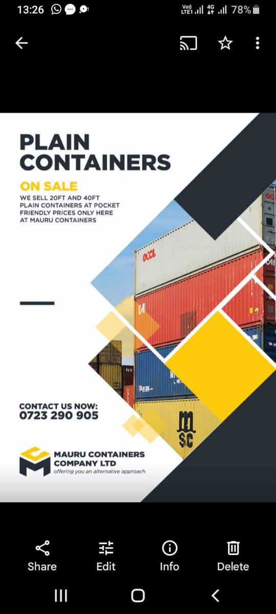 maurultd's tweet photo. 🇰🇪🇰🇪🇰🇪happy new week🇰🇪🇰🇪🇰🇪Container Modern stalls, Refriderated(Reefers)containers, Container office, Container Storage units, Roadshow Containers Your One Stop Plug
@maurultd
connect +254 723 290 905

#TotalHopeInJesus https://t.co/Bdpec3Jmm8