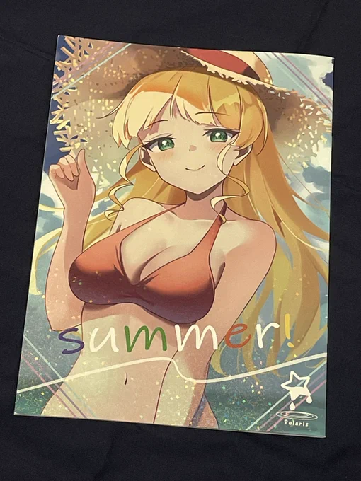 北ちょこさん( )の新刊すみれイラスト本です。 すみれの水着イラスト集です。どれも美麗なイラストですみれの魅力が一層引き立てられていて最高の1冊です。  新しい挑戦の為に一旦同人活動を終られるとのことで、頑張られて下さい! 素敵な作品をありがとうございます!