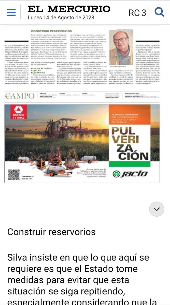 Regantes del Maule se quedan sin agua! Hoy el <a href="/mercuriocampo/">El Mercurio Campo</a> da cuenta de la grave crisis hídrica que enfrentaremos esta temporada en el Maule