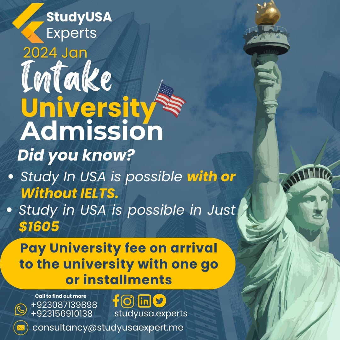 Hurry up!
Apply asap, the admissions are closing.

#StudyInUSA #EducationUSA #USAStudyAbroad #USAConsultancy #USAEducation
#StudyAbroad #StudyInAmerica #USAColleges #HigherEducation #InternationalStudents #EducationConsultants #USAUniversity #Scholarships #GlobalEducation