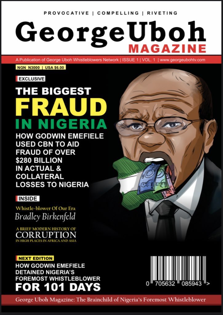 GeorgeUbohTV's tweet photo. The George Uboh Magazine is more than just a magazine. It’s a movement. Join us in the fight against corruption today!!
.

One Nigeria is possible 🇳🇬💪

#GeorgeUbohtv
#whistleblower 

cc:@guwnetwork https://t.co/PF3hqASGCB