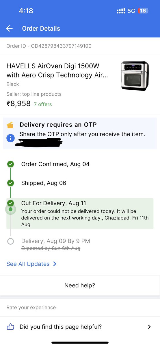 callmohitmittal's tweet photo. "Disappointed with @Flipkart's service! Ordered products 9 days ago and still no sign of delivery. Customer service not helping either - refusing to cancel my order. 😡 #FlipkartFail #PoorCustomerService"@flipkartsupport @jagograhakjago https://t.co/EXsUfXBEKe