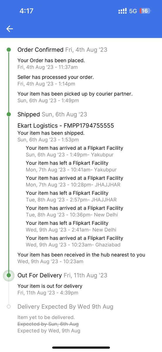 callmohitmittal's tweet photo. "Disappointed with @Flipkart's service! Ordered products 9 days ago and still no sign of delivery. Customer service not helping either - refusing to cancel my order. 😡 #FlipkartFail #PoorCustomerService"@flipkartsupport @jagograhakjago https://t.co/EXsUfXBEKe