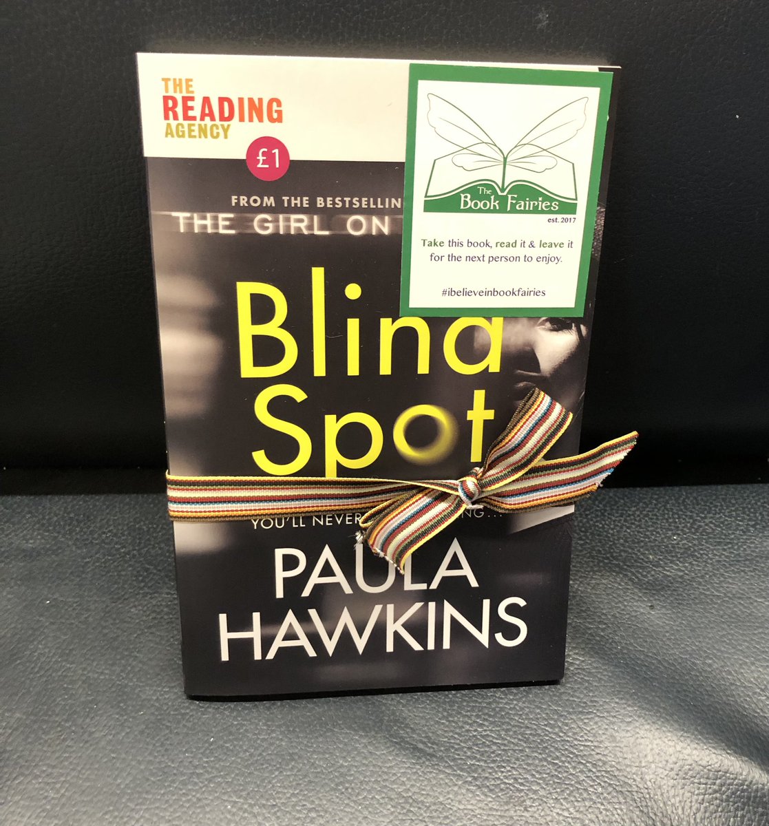 #ibelieveinbookfaries @the_bookfairies 

Blind Spot by #paulahawkins 

Left in @JohnLewisRetail cafe @centremk 
Edie is alone for the first time in years, living in the remote house that she and Jake shared. She is grief-stricken and afraid - with good reason.