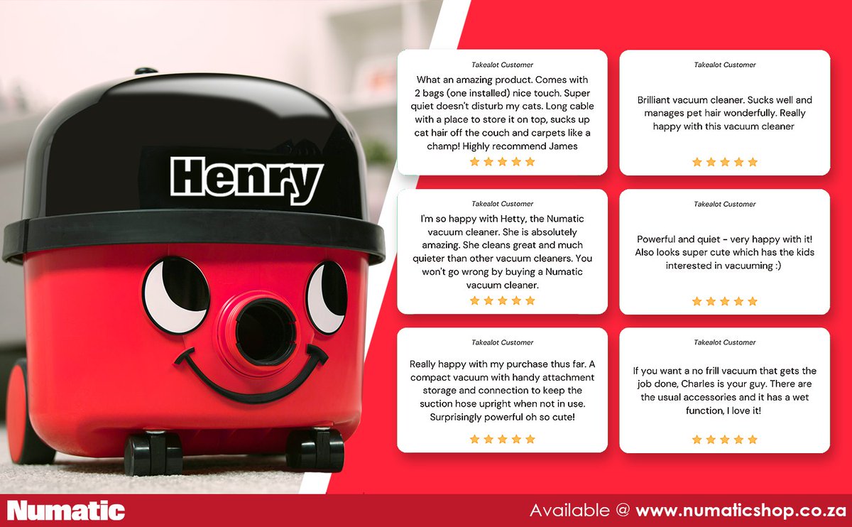 NumaticIntSA's tweet photo. What Our Customers Have to Say. #CustomerReviews #Reviews #Cleaning #PerformanceYouCanTrust #Performance #EffectiveCleaning #Numatic #NumaticSA https://t.co/fJTgBjX3Hx