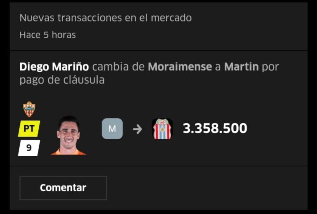 👁️‍🗨️ #ULTIMAHORA ⚽
🔴 🔴 #DIVISION ⚫ 
🔴 #TheMasters Grupo 2️⃣ ⚫

La titularidad de #DiegoMariño 🥅 en la portería del <a href="/U_D_Almeria/">UD Almería</a> anima a @M4rtinGonz4lez a pagar su #cláusula