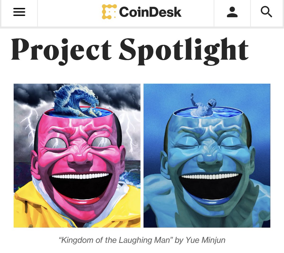 Thank you <a href="/CoinDesk/">CoinDesk</a> for spotlighting Kingdom of The Laughing Man by Yue Minjun🤍

👀Find out more: 
coindesk.com/web3/2023/08/1…