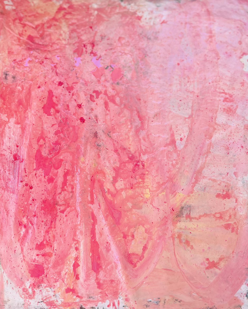 Strawberry gelato in progress - Inspired by this last week in Sicily 
 #italy #sicily #abstractart #ArtistOnTwitter #ArtUK #mondaythoughts #gelato #atmoscollectorsclub #sicilia #londonart #joanmitchell #saatchiart