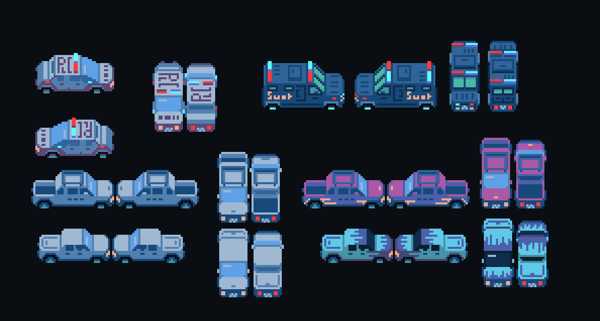 AddinSachen's tweet photo. Made some Cars for my assetpack 🚘🚗 :0. 
#PixelEdge 
⭐Follow for updates⭐

#pixelart #pixelartist #assets #assetpack #new #UPDATE #art https://t.co/hmrhxsWnMX