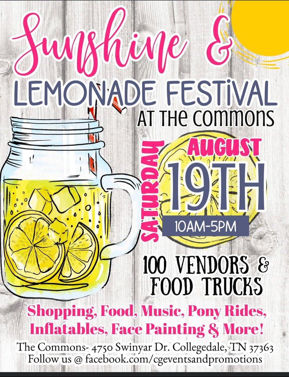 TennesseeTeaJar's tweet photo. Hey Tea Friends,
Look where we will be this  Saturday! It is sure to be fun and it is both inside and outdoor. We cannot wait to be there. Come see us! 
#tennesseeteajars https://t.co/P5O7B6gLyg