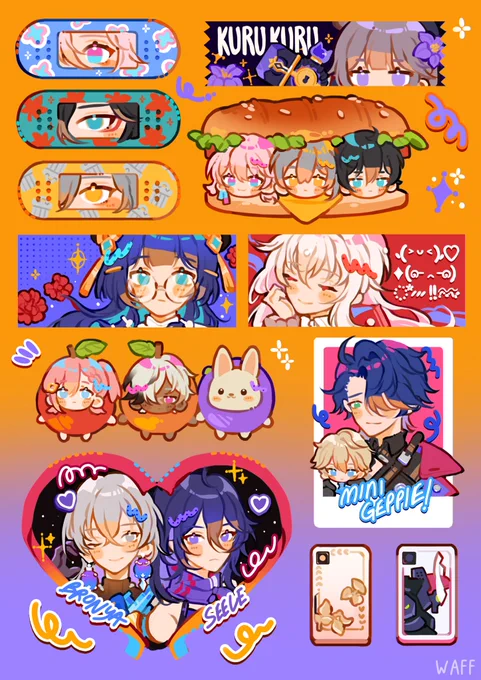lil colourful hsr stickers !! 