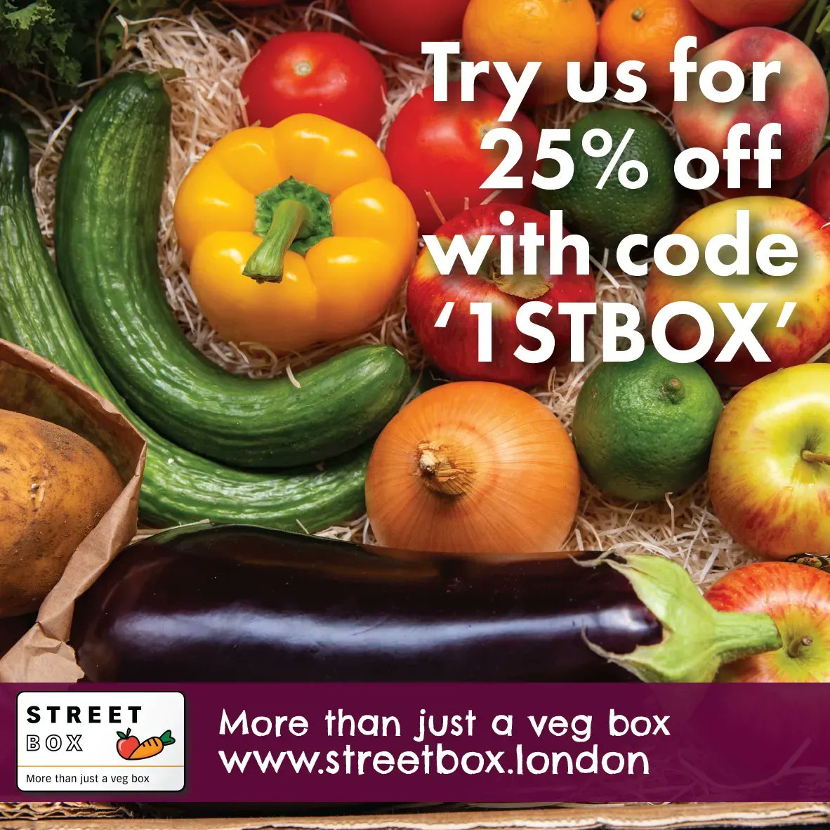 Still time to order a box for delivery this Friday. Just place an order over at buff.ly/3cjUP91 and use code "1STBOX" for 25% off your first box! 
📦 🥬 🥕 
#vegbox #londonveggie #londonvegan #londonfood #londonfoodie #london #veggie