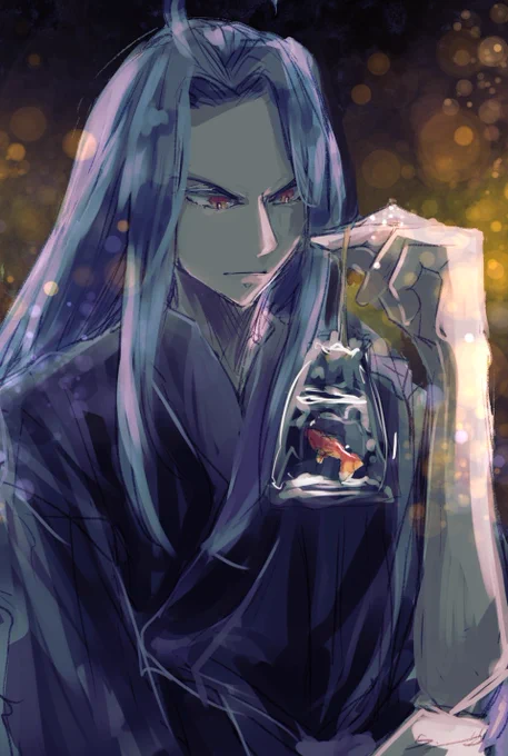 #2023マナの夏祭り #2023マナの夏祭り_創作店 なんとなく顔のいい浴衣男子を描こうと思ったのでシャドウナイトさんとサフォーさん