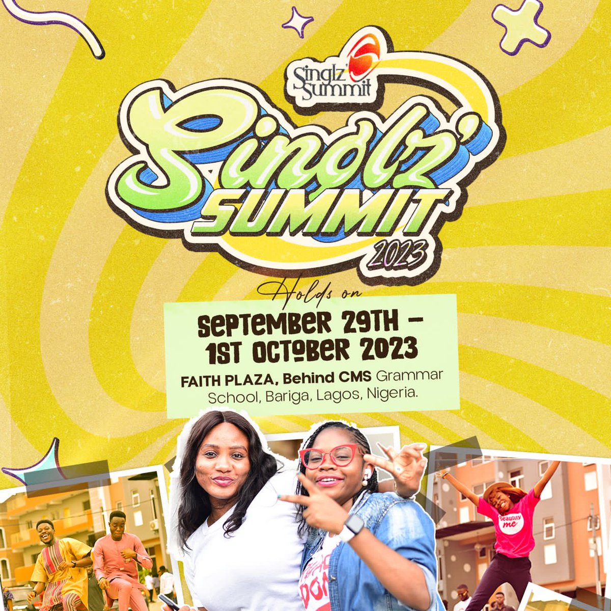 ANTICIPATE SINGLZ' SUMMIT 2023!

From past editions the Lord has shown Himself strong and mighty. He has shown Himself as a loving Father who cares endlessly about the youths of this generation.

Singlz' Summit 2023 is almost here. 

Anticipate!!!

#SinglzSummit23