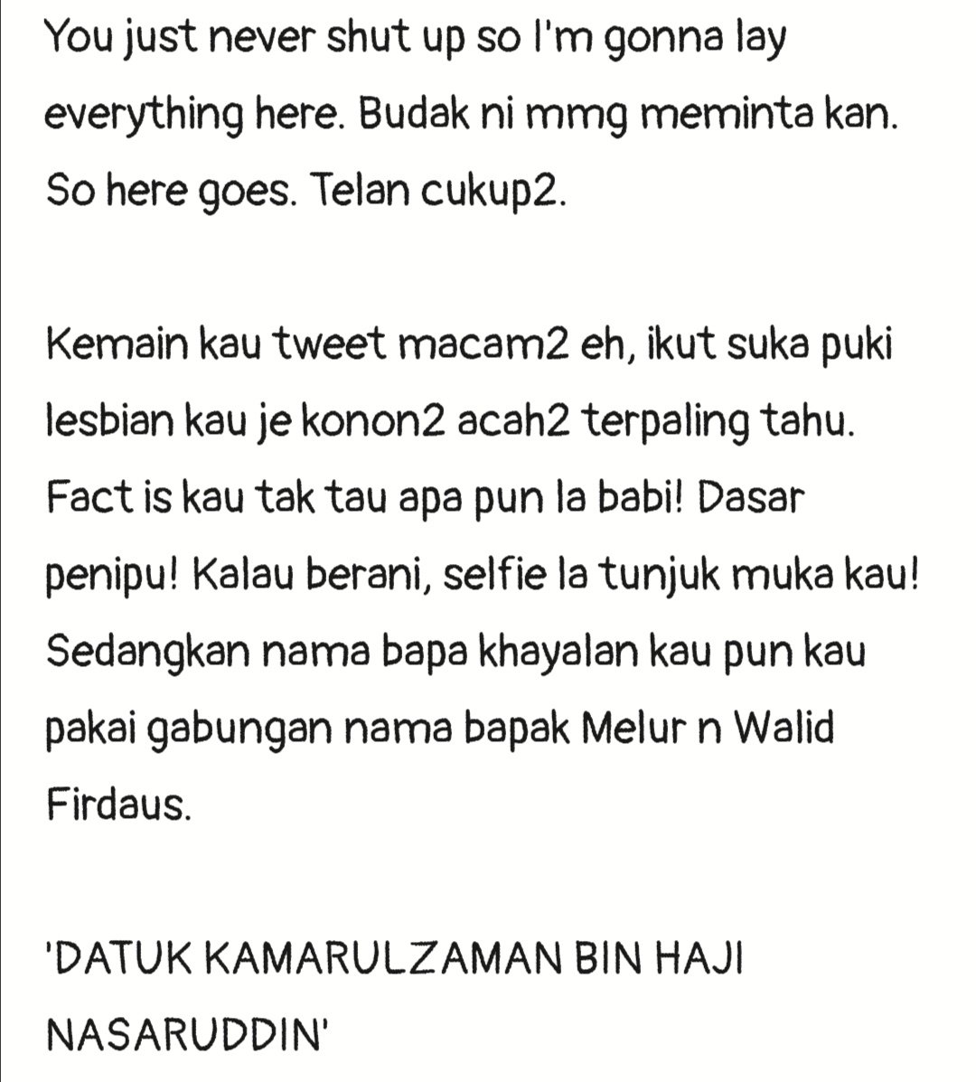 JenJenEli's tweet photo. Hey, penipu! This is for YOU! https://t.co/nhMiZfnVHt