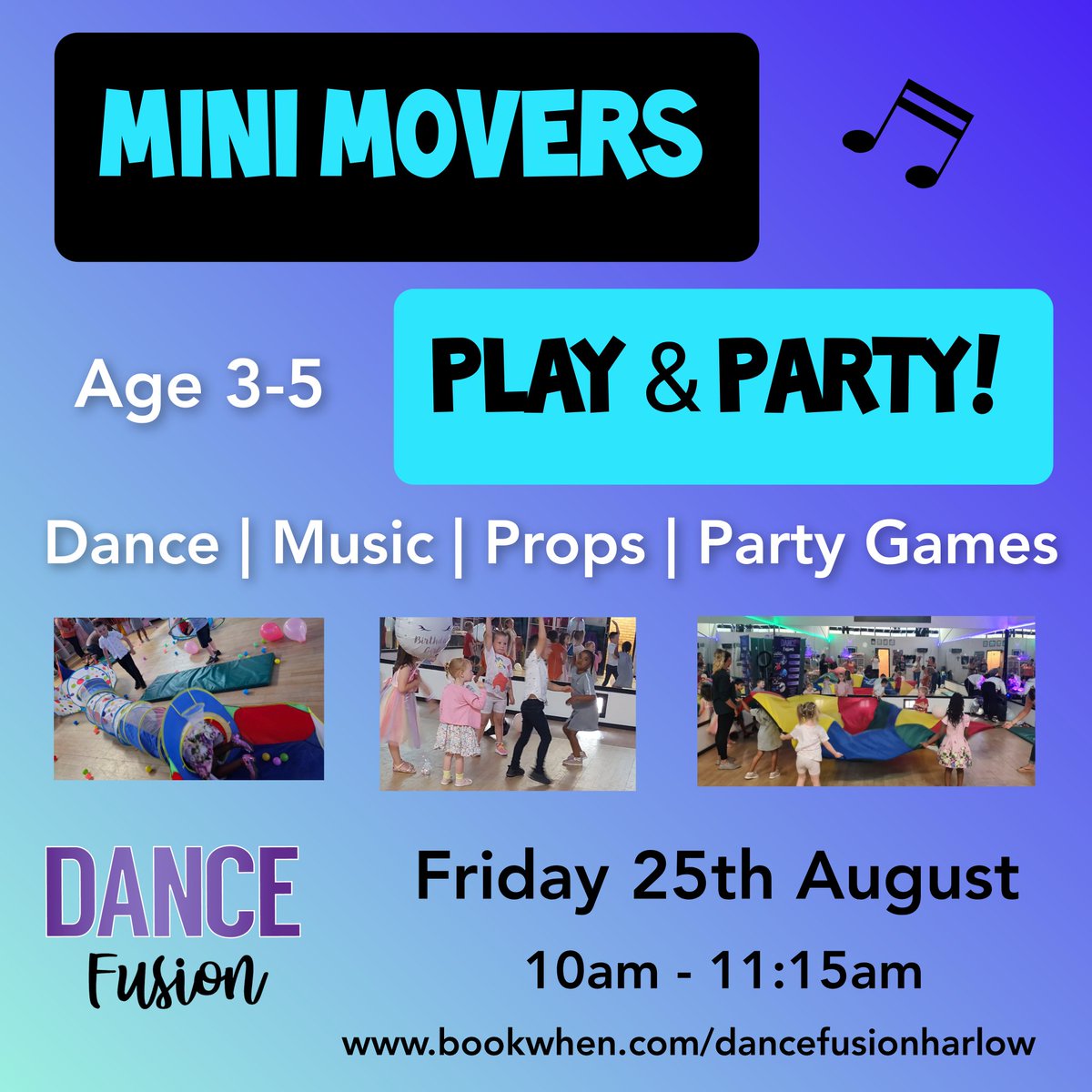 BOOK NOW! bookwhen.com/dancefusionhar… 💜 For all children not just for DF members.
#harlow #essex #workshop #kids #dancefusionharlow