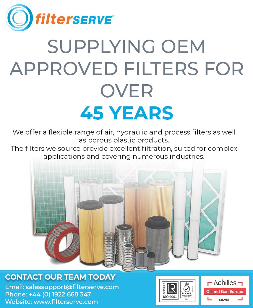 filterserve's tweet photo. ❓Did you know that #Filterserve has been in business for over 45 years? Our experience and expertise in the industry have allowed us to become a trusted name when it comes to a multitude of industries where #filtration is required.✨Website: https://t.co/XUpK0oxHM9
#OilAndGas https://t.co/f0WfH9zQ1u