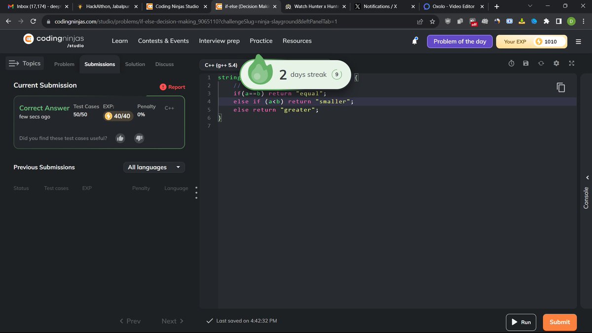 deepakkumar2O's tweet image. Day 2 of 21 Day Challenge , A Coding Ninjas x Slay Coffee initiative keeping the fire 🔥📷 till the end....   #NinjaSlayground #CodingNinjasStudio @DrinkSlayCoffee #Coding #programmer #CodingJourney