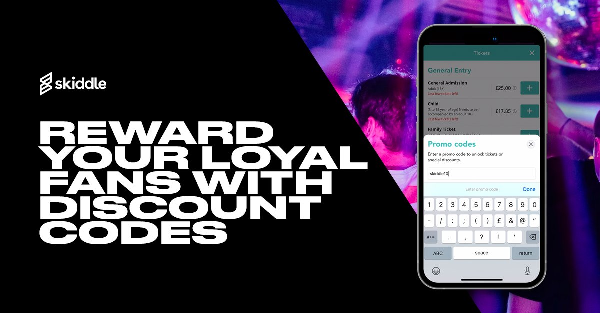 We're delighted to launch our brand new Discount Codes feature.  

Now you can maximise your ticket revenues &amp; encourage customer loyalty &amp; retention with discount codes.  

Click the link below to read all about the feature.

blog.promotioncentre.co.uk/4-ways-your-ev…